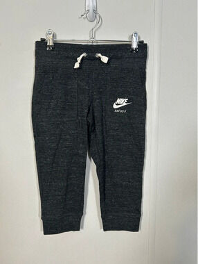 NWT Nike Girls Charcoal Heather Fleece Jogger Sweatpants Size Small